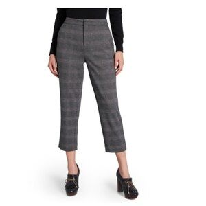 Modcloth Black and Gray Checkered Cropped Pants